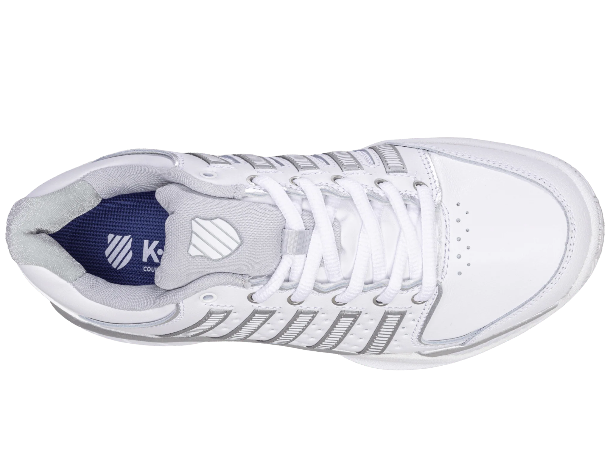 93379-107-M | WOMENS HYPERCOURT EXPRESS LEATHER | WHITE/SILVER/GLACIER GRAY - Image 7